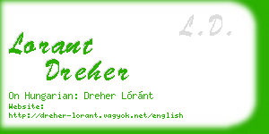 lorant dreher business card